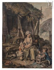 FREUDENBERGER Sigismond 1745-1801,La famille du petit oiseleur,Millon & Associés FR 2023-10-10