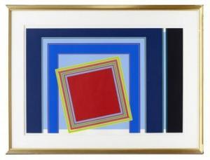 FREUDENTHAL Peter 1938,Geometrisk komposition,1983,Uppsala Auction SE 2016-04-12