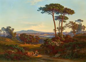 FREY Johann Jakob,View of Rome from Monte Mario along the Tiber Vall,1846,Van Ham 2023-11-17