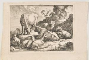 FREY Johann Michael 1750-1820,Schafe, Ziegen und Kühe,Allgauer DE 2018-07-12