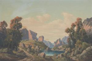 FREY Joseph 1892-1977,Canyon landscape,John Moran Auctioneers US 2023-04-03