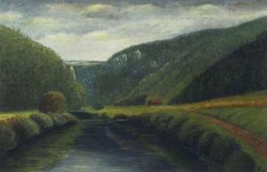 FREY Otto 1900-1900,Flußlandschaft. Ohne Jahr,Schmidt Kunstauktionen Dresden DE 2011-09-17