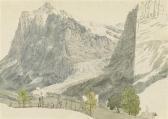 FREY Samuel 1785-1836,The Wetterhorn with the Grindelwald glacier,Galerie Koller CH 2010-03-22