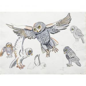 FREY Viola 1933-2004,Owl Studies,Clars Auction Gallery US 2023-11-16