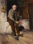 FREY Wilhelm 1826-1911,Alter Mann beim Kaffeemahlen,Palais Dorotheum AT 2015-05-19