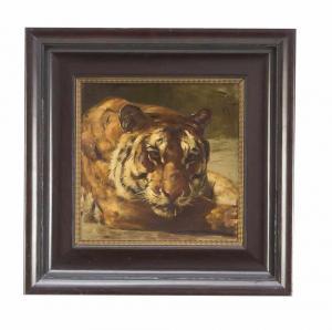 FREY Wilhelm 1826-1911,Liegender Tiger,Historia Auctionata DE 2019-10-18