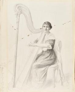 FRIANT Émile 1863-1932,Femme à la harpe,1913,Osenat FR 2024-04-07