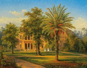 FRICKE, LONGIN Christianowitsch 1819-1893,Rome, A View of Villa Torlonia,Palais Dorotheum 2020-06-08