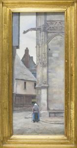 FRIDLANDER E,An elderly lady by a cathedral,1902,Woolley & Wallis GB 2008-10-08