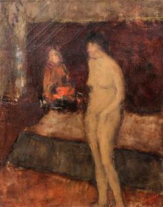 FRIEBERT Joseph 1908,Nude Woman Standing,1971,Hindman US 2018-01-30