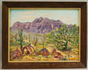 FRIEDLINE Jay 1911-2001,Southwestern Landscape,Skinner US 2012-04-11