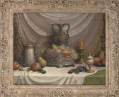 FRIEDLINGER John 1908,Grapes, peaches, an apple and a pear in a silver b,Christie's GB 2007-05-23