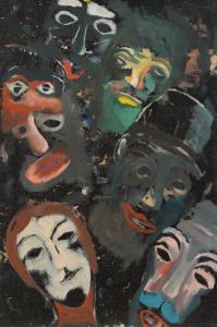 FRIEDRICH Aduatz 1907-1994,Masken,1935/36,im Kinsky Auktionshaus AT 2023-04-18