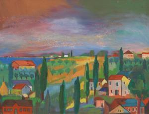 FRIEDRICH Aduatz 1907-1994,Southern landscape,1981,im Kinsky Auktionshaus AT 2023-04-18