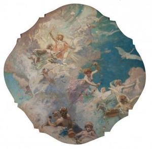 FRIEDRICH Waldemar 1846-1911,Allegorical scene (plafond design),Desa Unicum PL 2019-09-05