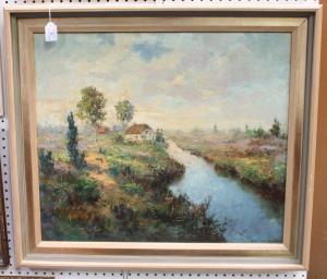 FRIEDRICH Wilhelm E 1900-1900,River Landscape with Cottage,Tooveys Auction GB 2019-07-17