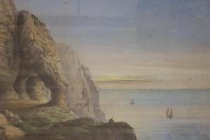FRIEND Washington F 1820-1886,Coastal landscape with sea cliffs,Gorringes GB 2021-11-15