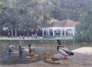 FRIERS Julian 1956,BY THE POND AT STEPHENS GREEN,De Veres Art Auctions IE 2024-03-26