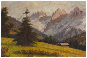 FRIES Charles Arthur 1854-1940,Mountain landscape,Eldred's US 2024-04-05