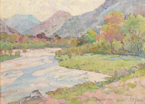 FRIES Charles Arthur 1854-1940,San Diego River at El Monte Park,1926,Bonhams GB 2023-08-02