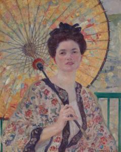 FRIESEKE Frederick Carl 1874-1939,Japanese Parasol,1913,Sotheby's GB 2023-11-14