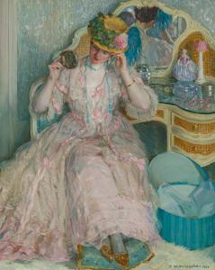 FRIESEKE Frederick Carl 1874-1939,Lady Trying on a Hat,1909,Shannon's US 2023-10-26