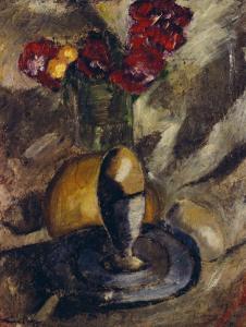 FRIESZ Emile Othon 1879-1949,Bouquet de fleurs derrière un coquetier,Tajan FR 2015-06-24