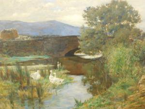 FRIPP Innes 1867-1963,Country river scene,Golding Young & Mawer GB 2018-08-22