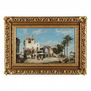 FRISCH Johann Christoph 1738-1815,Town Gate of Gizeh Egypt,Leland Little US 2024-03-22