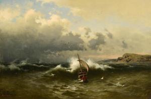 FRISCHE Heinrich Ludwig 1831-1901,Sailing in Rough Seas,Morgan O'Driscoll IE 2022-08-02