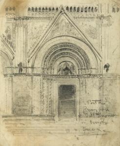 FRISIA Donato,PORTA PRINCIPALE DEL DUOMO DI ORVIETO,1928,Capitolium Art Casa d'Aste 2024-03-05