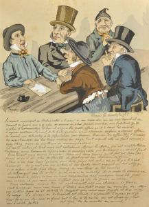 FRISON Gustave 1850,A Caricature of Figures seated at a Table,John Nicholson GB 2018-05-23