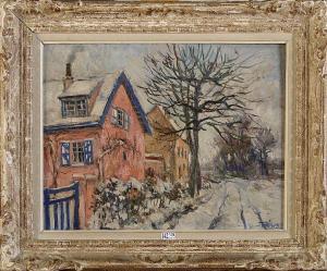 FRISON Jehan 1882-1961,La maison rose à Linkebeek,1945,VanDerKindere BE 2019-04-29