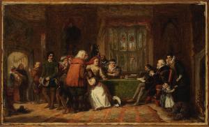 FRITH William Powell,An old woman accused of having bewitched a peasant,1861,Bonhams 2024-03-20
