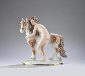 FRITZ Hermann 1873-1948,Mädchenakt mit Pony,Palais Dorotheum AT 2023-01-20