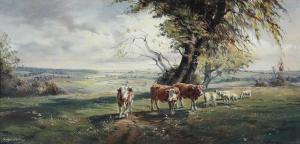 FRITZSCHING Alfred 1935,Kühe auf der Weide,Kastern DE 2020-03-21