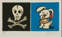 FRIZZELL Dick 1943,Untitled - Skull & Bunny,2002,Dunbar Sloane NZ 2009-12-02