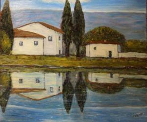 FRIZZI Franco 1939,Reflet sur fleuve,2005,ARCADIA S.A.R.L FR 2019-12-14