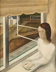 FROGNIER Paul 1914-1996,La jeune fille à la fenêtre ouverte,1934,Horta BE 2014-09-08