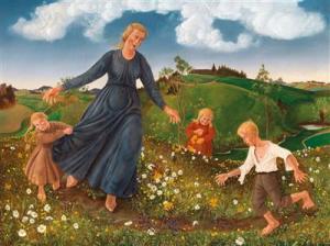 FROHLICH Fritz 1910-2001,Auf der Blumenwiese / On the flower meadow,1938,Palais Dorotheum 2021-11-30