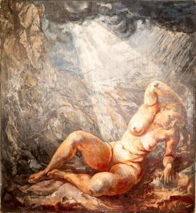 FROHNE Hans 1905-1955,Female nude reclining in a rocky landscape,Leonard Joel AU 2021-02-21