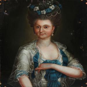 FROLIG I.G 1700-1700,Portrait of Albertine Amalie von Bismarck,Bruun Rasmussen DK 2012-12-17