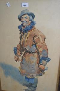 FROLKA Anton 1877-1935,Study of a vagabond,Lawrences of Bletchingley GB 2019-07-23