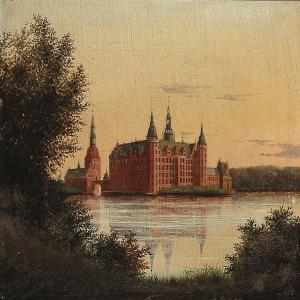 FROM Heinrich Christian 1811-1879,View towards Frederiksborg Castle in Hiller�,1860,Bruun Rasmussen 2013-09-09