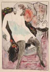 FROMENT Marcia,femme dénudée assise,1931,Le Calvez FR 2020-03-22