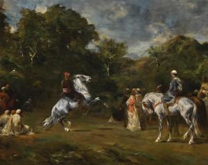 FROMENTIN Eugene 1820-1876,FRENCH THE HORSE FAIR,1875,Sotheby's GB 2017-04-25