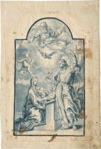 FROMILLER Joseph Ferdinand 1693-1760,Die Verkündigung an Maria mit Gottvater und d,Galerie Bassenge 2020-11-25