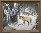 Fromme Ludwig 1882-1935,Sibirischer Tiger im Schnee Szenische Darstellung ,1933,Schloss 2017-09-02