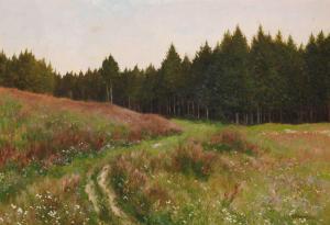 FROMMHOLD Ernst,Abendstimmung im Schwarzwald (?),1950,Schmidt Kunstauktionen Dresden 2021-06-19