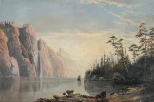 FROST Francis Shedd 1825-1902,Mountainous Lake Scene with Waterfall,Weschler's US 2018-03-02